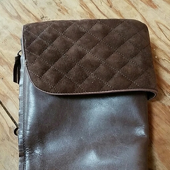 Ralph Lauren Quilted Meira Brown Leather Boots Size 5 - Picture 5 of 6